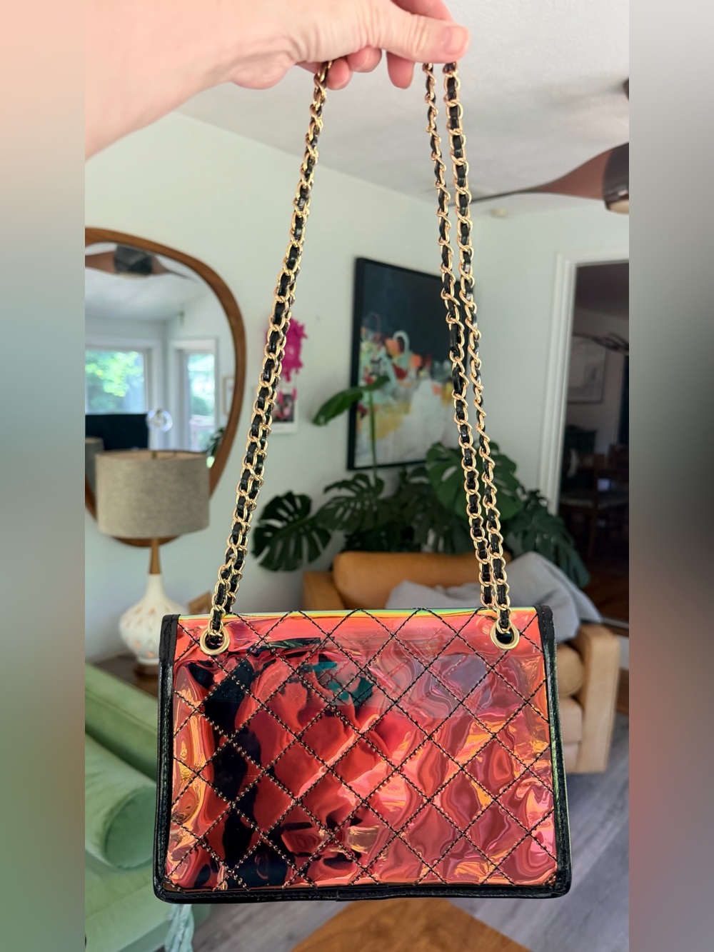 NEW in Box FULL SET Chanel Iridescent & Black Reissue Handbag w Gold Hardware - Picture 3 of 15